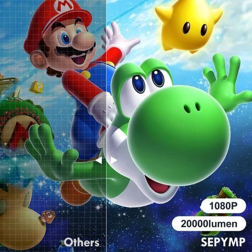 HY800 18000 Lumens 4K Ultra HD 1080P Smart Android WiFi Bluetooth 5.1 Projector with Built-In Speaker, HDMI USB Interface, High Resolution Portable Home Theater Cinema Mini Projector 1920*1080 FHD