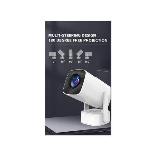 HY800 18000 Lumens 4K Ultra HD 1080P Smart Android WiFi Bluetooth 5.1 Projector with Built-In Speaker, HDMI USB Interface, High Resolution Portable Home Theater Cinema Mini Projector 1920*1080 FHD