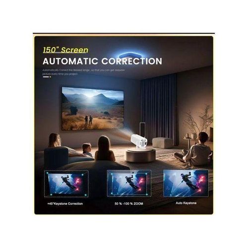 HY800 18000 Lumens 4K Ultra HD 1080P Smart Android WiFi Bluetooth 5.1 Projector with Built-In Speaker, HDMI USB Interface, High Resolution Portable Home Theater Cinema Mini Projector 1920*1080 FHD