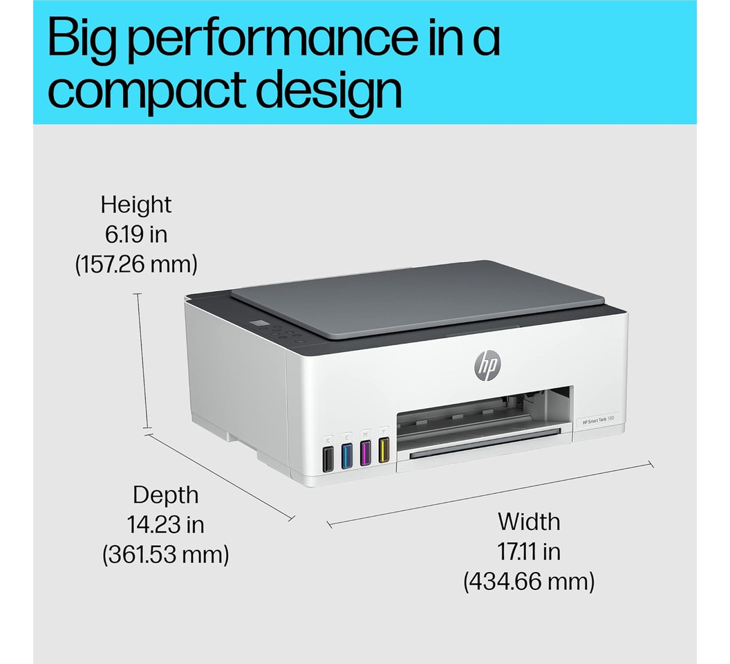 New Edition HP Smart Tank 580 All-in-One Printer | Wireless WiFi Print Scan Copy | Ultra Low Ink Cost | High Volume Ink Tank | Home Office & School Printer Kenya 2025 | Reliable & Budget Friendly