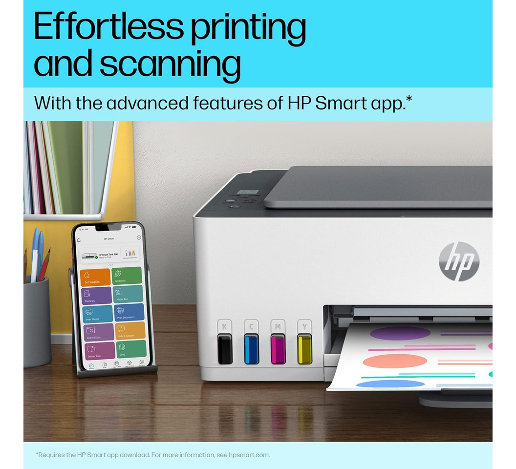 New Edition HP Smart Tank 580 All-in-One Printer | Wireless WiFi Print Scan Copy | Ultra Low Ink Cost | High Volume Ink Tank | Home Office & School Printer Kenya 2025 | Reliable & Budget Friendly