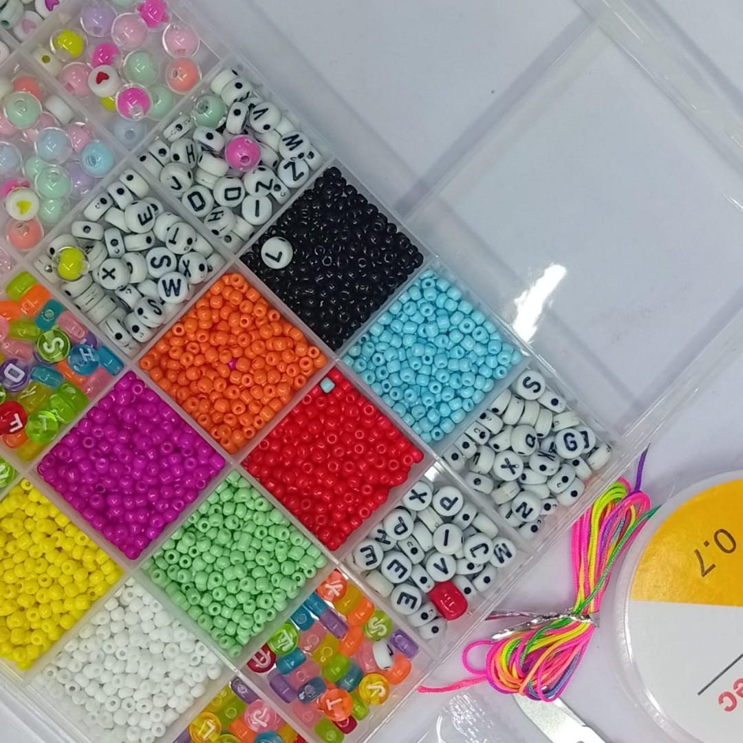 6000pcs CBC beads for bracelet making kit,48pcs round beads for making bracelet