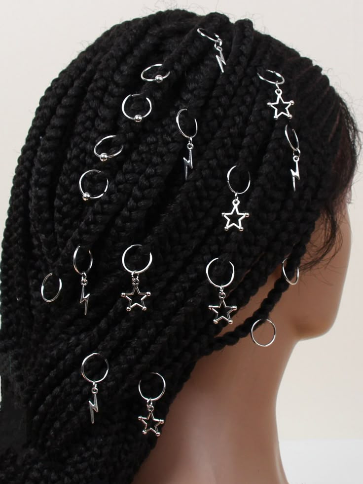 Boho & Vintage Style Hair Charms.12 Pcs Assorted Hair Charms Set Instantly transform your braids, dreadlocks, twists,with this stunning collection of unique hair charms.