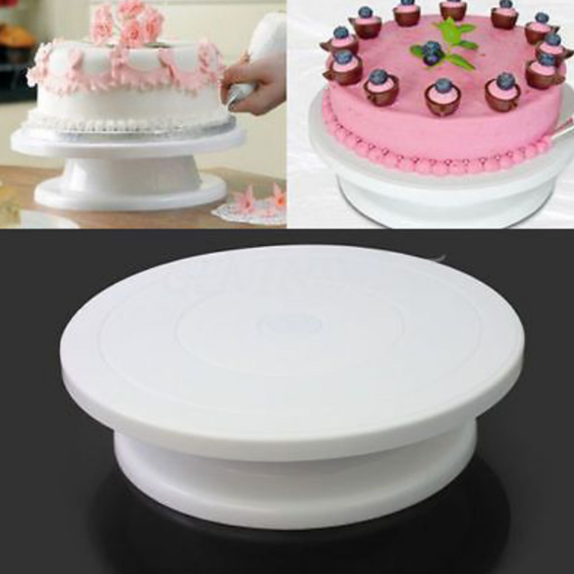 Professional 28 CM Rotating Cake Turntable Stand | Baking Decorating Icing Tool