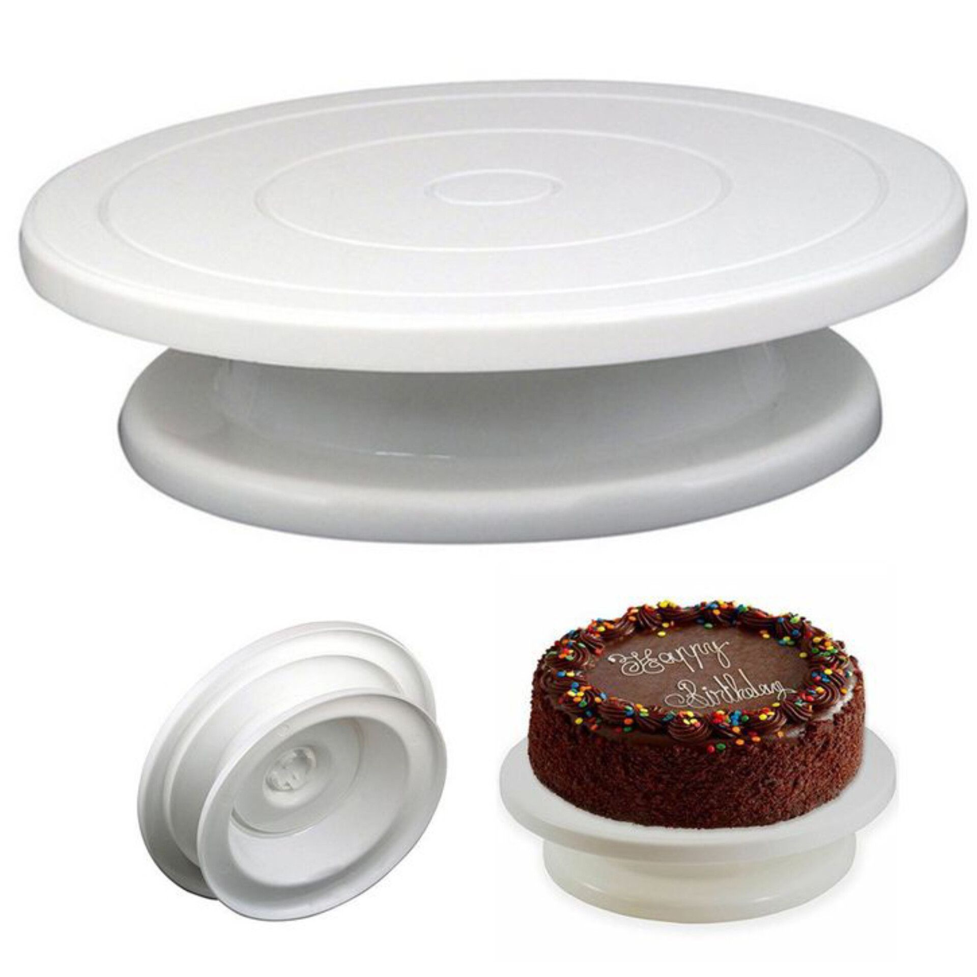 Professional 28 CM Rotating Cake Turntable Stand | Baking Decorating Icing Tool