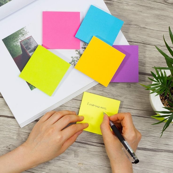 Generic 300 Sheets Self-Adhesive Sticky Notes - 3x3 Inch Bright Neon Colors - Office & School Stationery