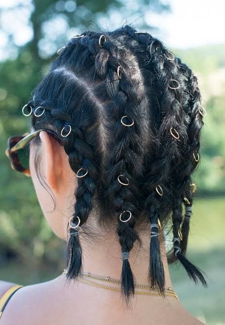 Luxury 20Pieces Hair Ring & Charm Set – Stylish Metallic Hair Jewelry for Braids & Locs