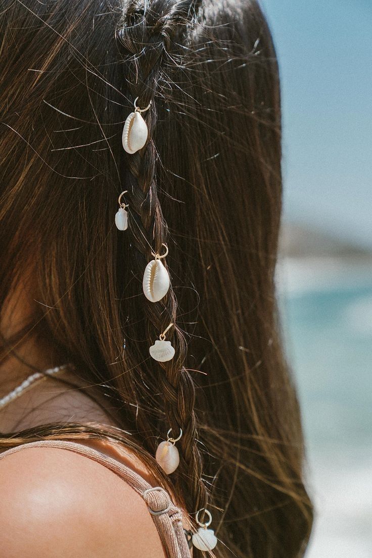 Bohemian Cowrie Shell Hair Rings - 10Pcs Gold Braid Charms & Hair Jewelry for Box Braids, Locs, and Twists