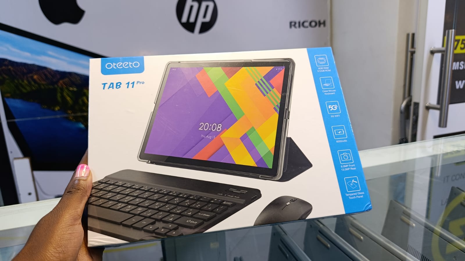 BRAND NEW Oteeto TAB 11 Pro Tablet/10.1 Inch IPS LCD/8GB RAM + 512 GB ROM/5G Network/6000 mAh/8MP Front + 13MP Rear Camera/Octa Core 1.3GHz/Android 13/Includes Keyboard,Touch Pen,Mouse
