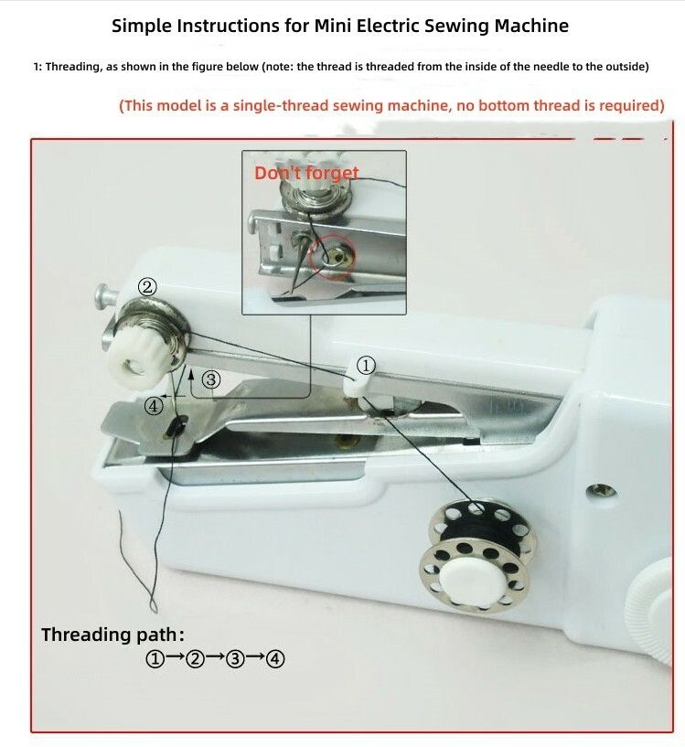 Handheld Portable Sewing Machine Mini Electric Sewing Machine. The hand-held sewing machine is a small, handy, lightweight, easy to carry around piece.
Perfect for craftspeople or DIY enthusiasts to u