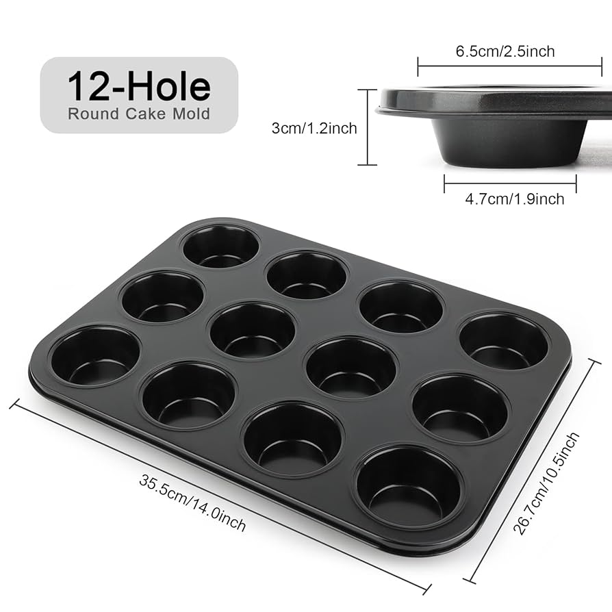 Non-stick 12 holes Muffin Pan Tin Cupcake Baking Tray Dish Bakeware.Bake a dozen muffins or cupcakes at once with this 12-cup pan
Made of steel; non-stick surface for easy release and quick cleanup
Ca
