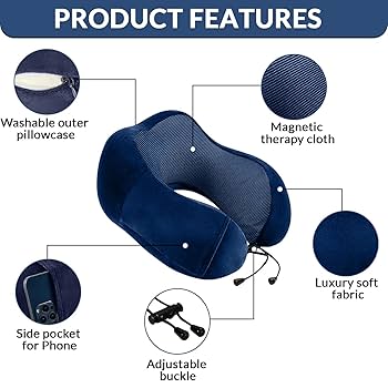 Cozy U shaped pillow (can be used for travelling).Gives support  to neck, head, and chin from every angle sleeping or seated upright.
Comfortable Spandex fabric is mixed with velvet and is memory foam