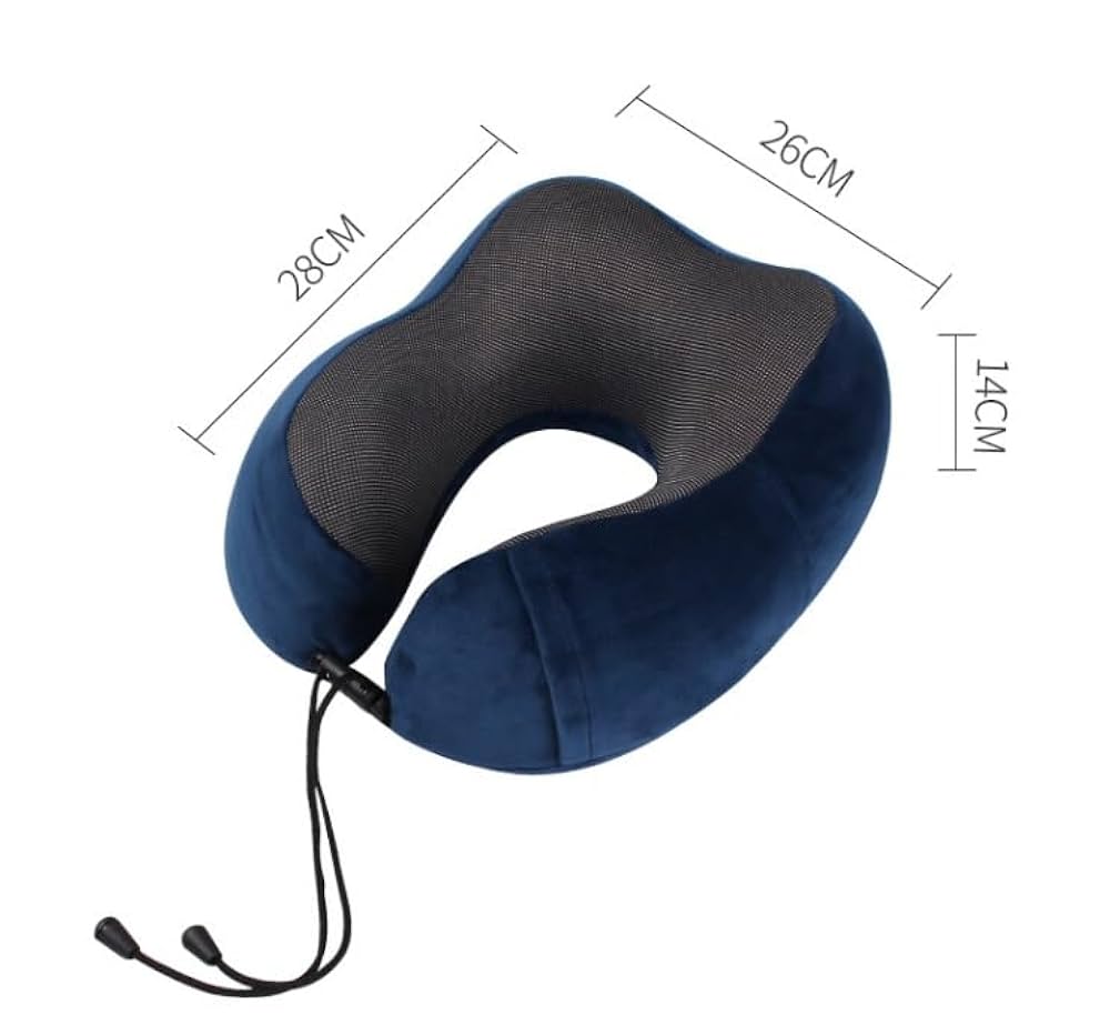 Cozy U shaped pillow (can be used for travelling).Gives support  to neck, head, and chin from every angle sleeping or seated upright.
Comfortable Spandex fabric is mixed with velvet and is memory foam
