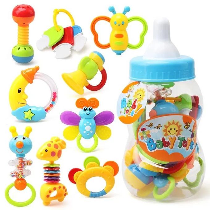 Colourful Baby Rattles And Shakers Set - Multicolor