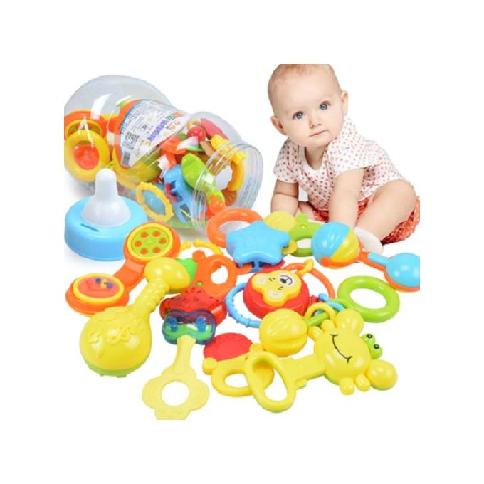 Colourful Baby Rattles And Shakers Set - Multicolor