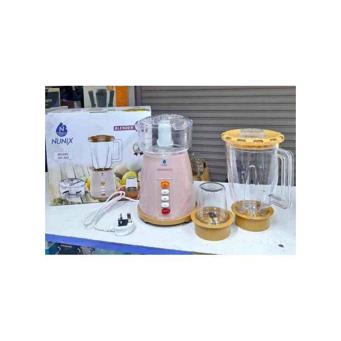 Nunix 3 In 1 Multifunction Blender With BLENDER ,CHOPPER AND Grinding Machine 1.5 Ltrs 350W AK-444