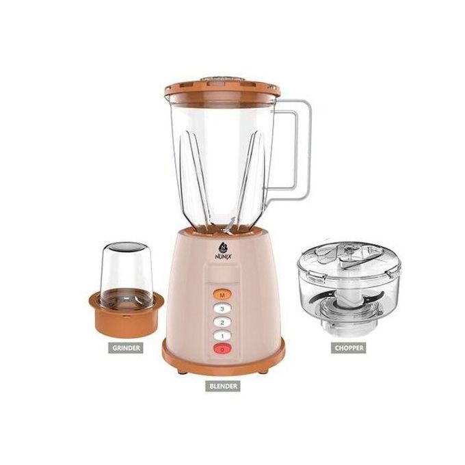 Nunix 3 In 1 Multifunction Blender With BLENDER ,CHOPPER AND Grinding Machine 1.5 Ltrs 350W AK-444