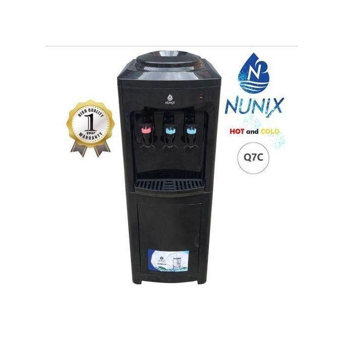 Nunix K1S-C Hot Cold & Normal Water Dispenser – White Free-Standing Dispenser with Stainless Steel Tank, Overheat Protection, Low Power Consumption, Storage Cabinet, Home & Office Use