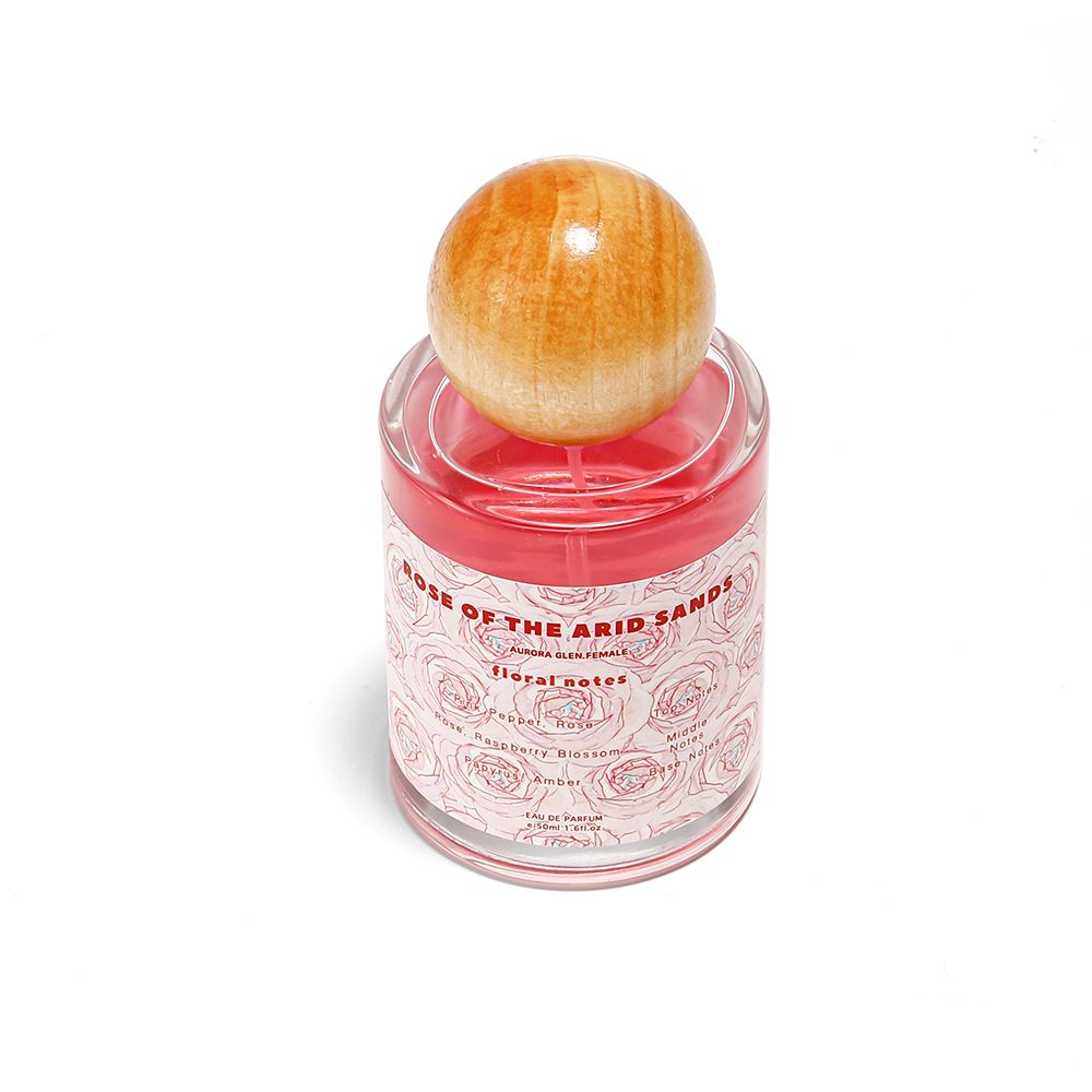 long lasting perfume for ladies with floral notes of rose and fruity freshness Ladies perfume with a natural body scent. 50ml Lasts for 10 hours Wooden tone pink ladies' birthday gift rose oud perfume