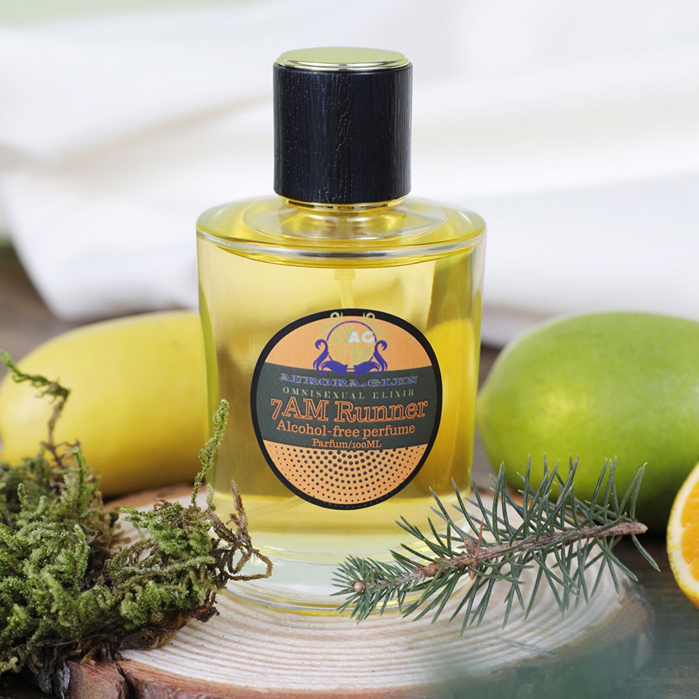 Frostpine Mint: Top notes of tea and juniper berries invigorate, Middle notes burst with cucumber and watermelon, Base notes anchor with warm, woody rosewood. Men's Alcohol-Free Cologne Long-lasting