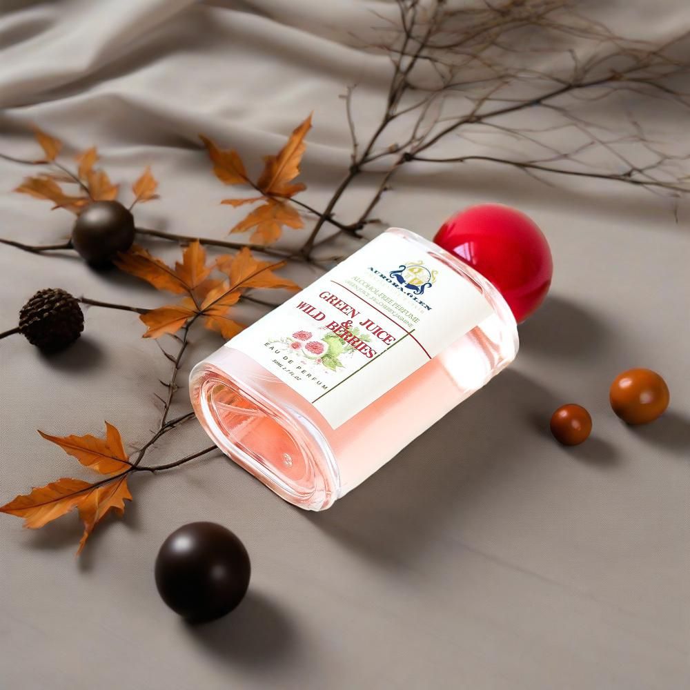Green Juice & Wild Berries Alcohol-Free Women's Perfume Green Floral Fragrance with Fig, Jasmine Musk Long-Lasting EDP Fragrance Green Leaf Tune Women's Perfume Alcohol-Free Fresh and Natural Fig