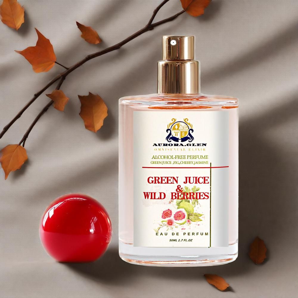 Green Juice & Wild Berries Alcohol-Free Women's Perfume Green Floral Fragrance with Fig, Jasmine Musk Long-Lasting EDP Fragrance Green Leaf Tune Women's Perfume Alcohol-Free Fresh and Natural Fig