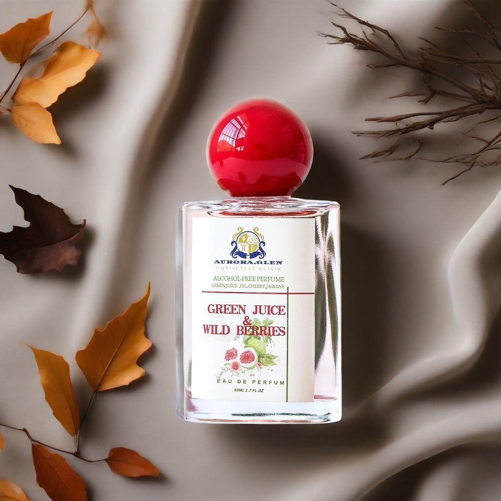 Green Juice & Wild Berries Alcohol-Free Women's Perfume Green Floral Fragrance with Fig, Jasmine Musk Long-Lasting EDP Fragrance Green Leaf Tune Women's Perfume Alcohol-Free Fresh and Natural Fig