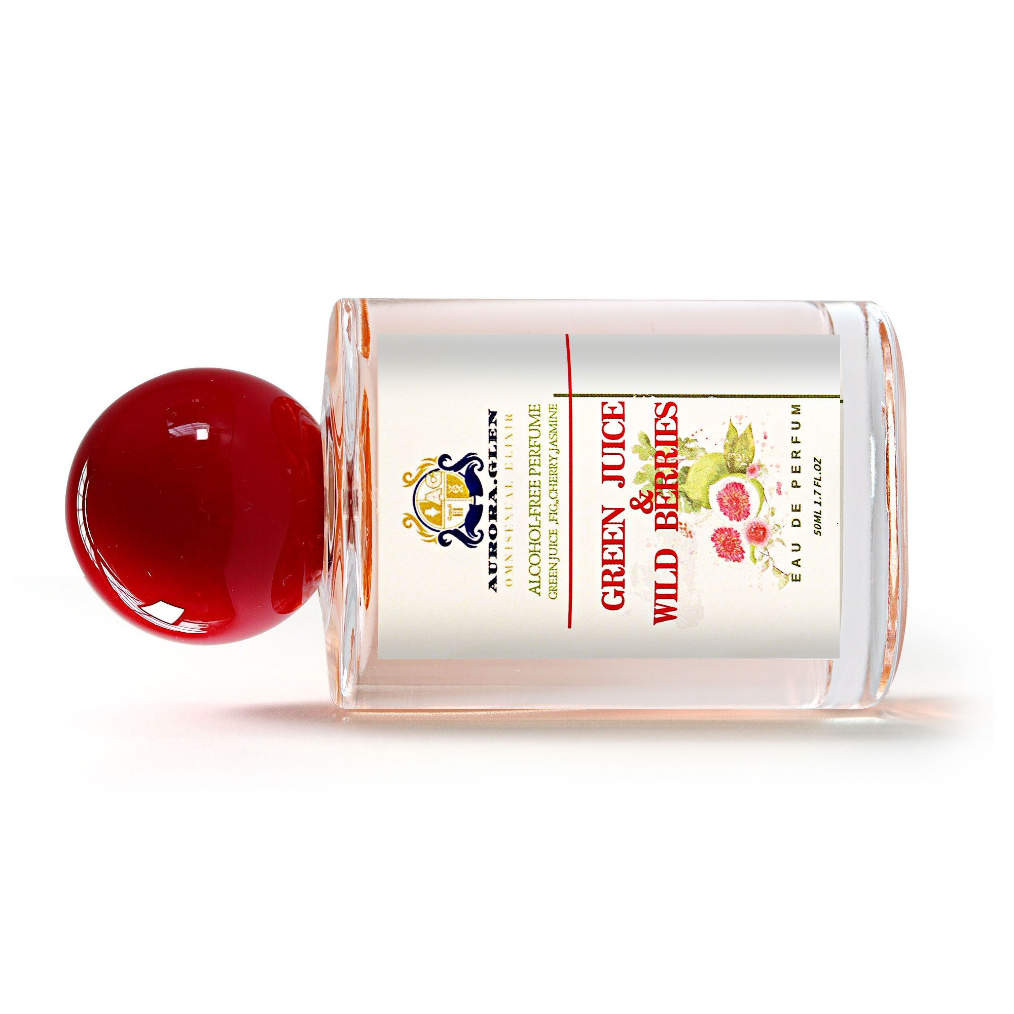Green Juice & Wild Berries Alcohol-Free Women's Perfume Green Floral Fragrance with Fig, Jasmine Musk Long-Lasting EDP Fragrance Green Leaf Tune Women's Perfume Alcohol-Free Fresh and Natural Fig