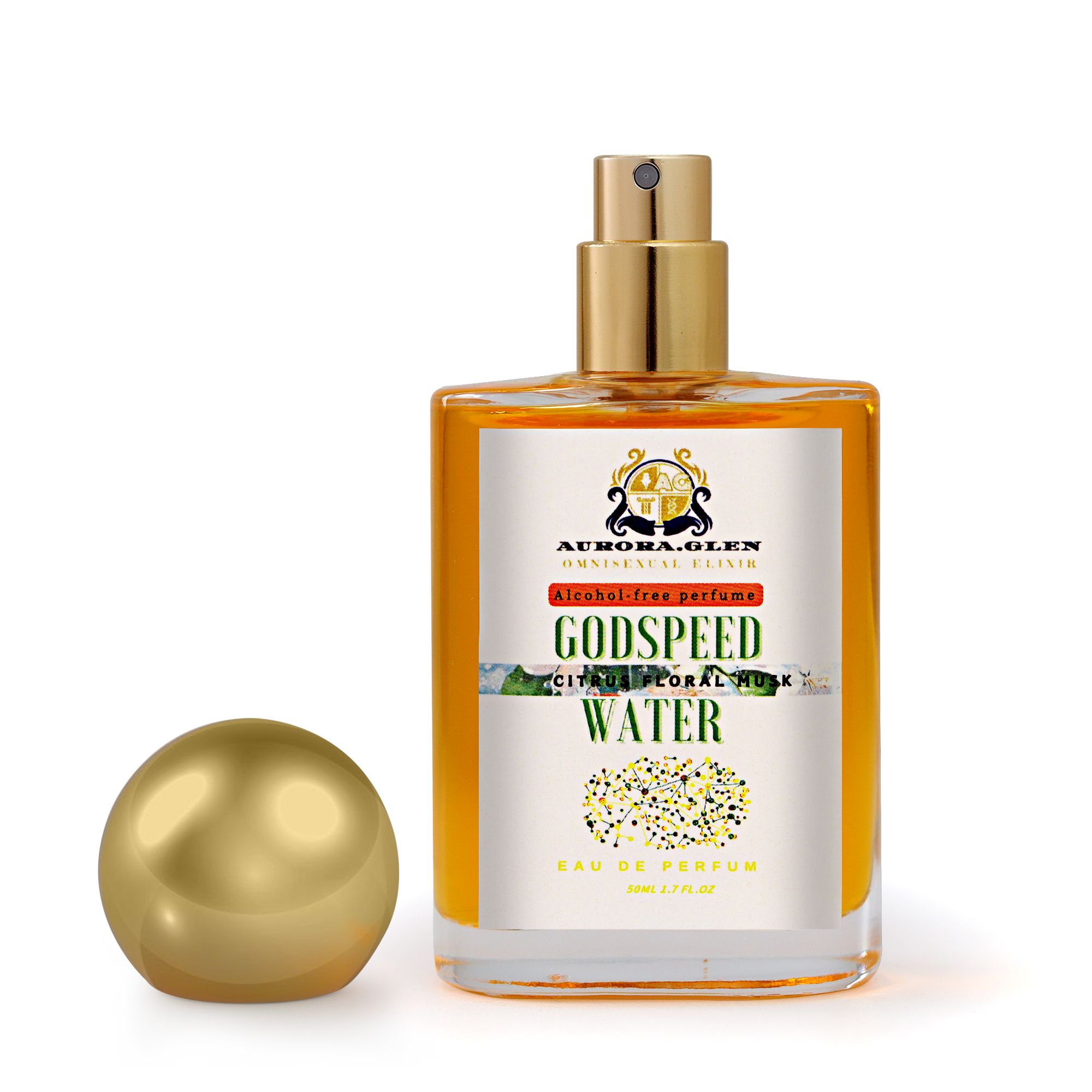 Godspeed Water Alcohol-Free Unisex Perfume Citrus Floral Musk with Lemon, Vanilla & Amber Long-Lasting EDP 50ml women and man Alcohol-Free Rich Oriental Fragrance 50ml Ultra-Long-Lasting Date Night