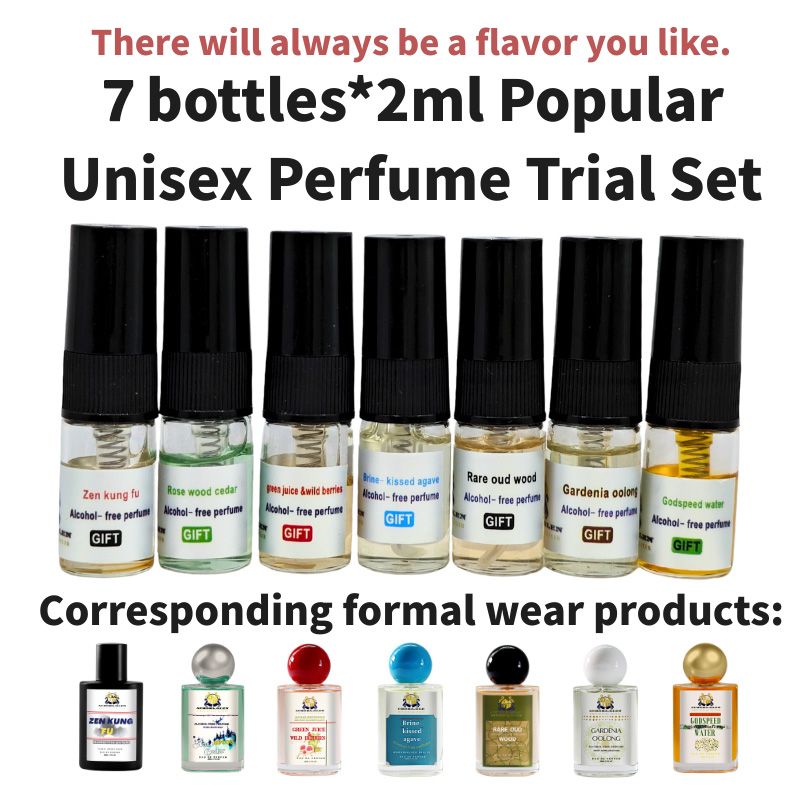 2ml*6pcs Trial Perfume Set Alcohol-Free, Intense Fragrance, Unisex Long-Lasting Perfume Date Night Perfume for Men & Women Romantic Date Travel-Size Perfume