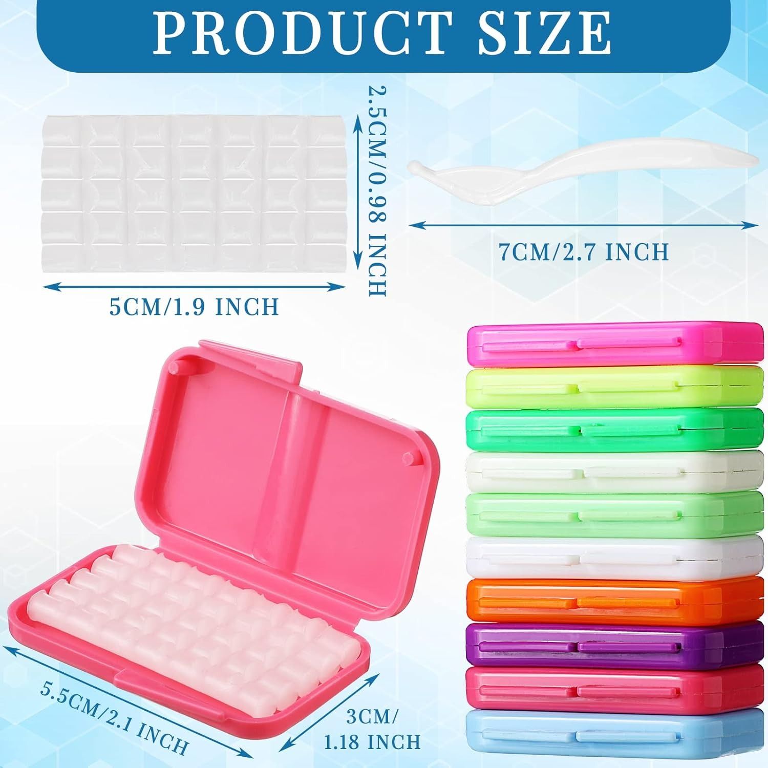 1Box Fruit Scent Dental Orthodontic Wax Oral Hygiene Teeth Whitening Materials Relief Wax Sticks for Braces Gum Irritation Dental Orthodontic Wax for Braces - Pain Relief & Comfort Easy to Apply