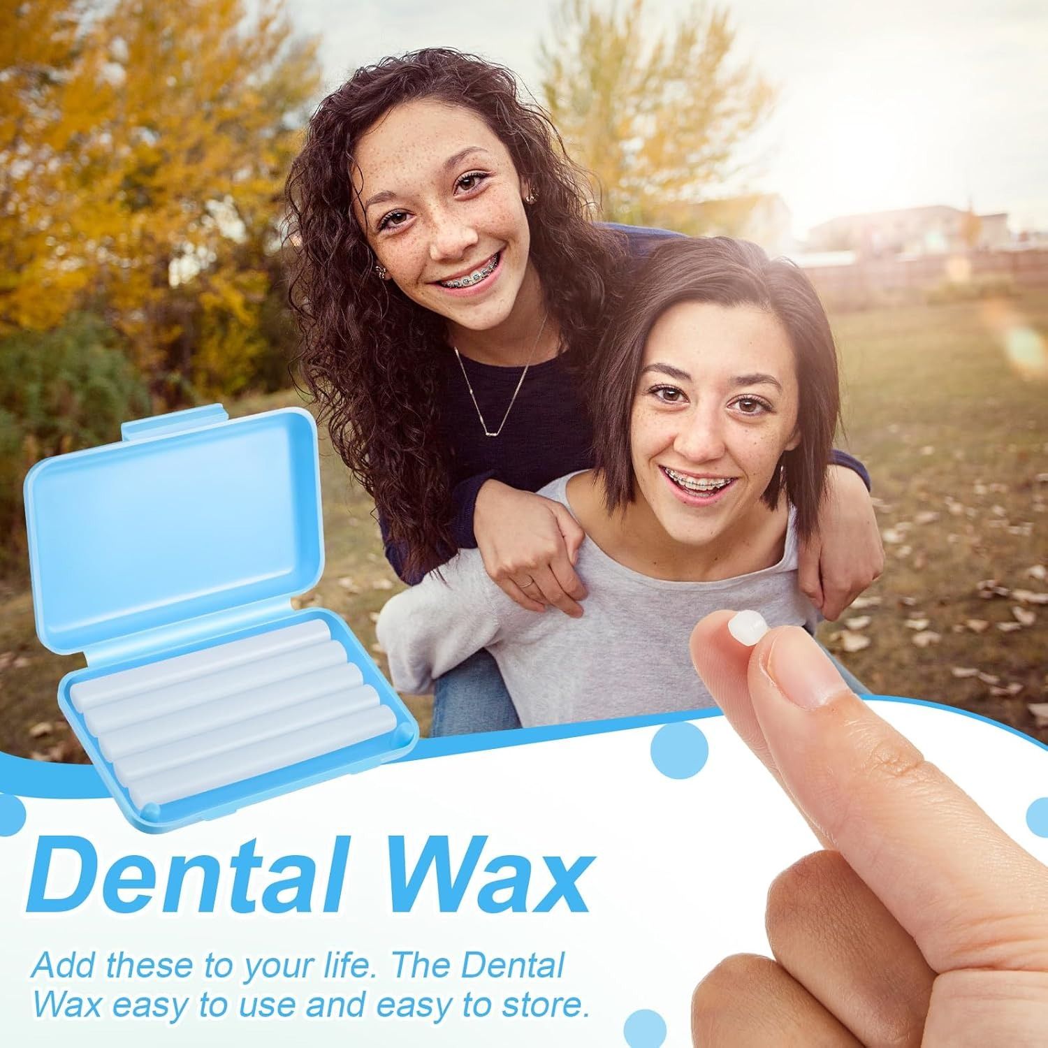 10Box Fruit Scent Dental Orthodontic Wax Oral Hygiene Teeth Whitening Materials Relief Wax Sticks for Braces Gum Irritation Dental Orthodontic Wax for Braces - Pain Relief & Comfort Easy to Apply