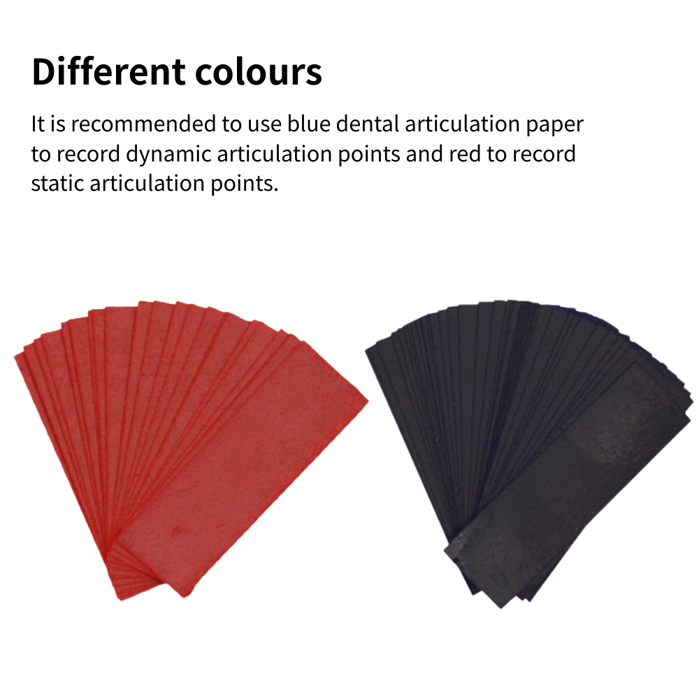 300 Sheet/Box Dental Articulating Paper Strips Red/Blue Dental Lab Instrument Teeth Whitening as Dentist Tools 55*18mm Dental Bite Paper
