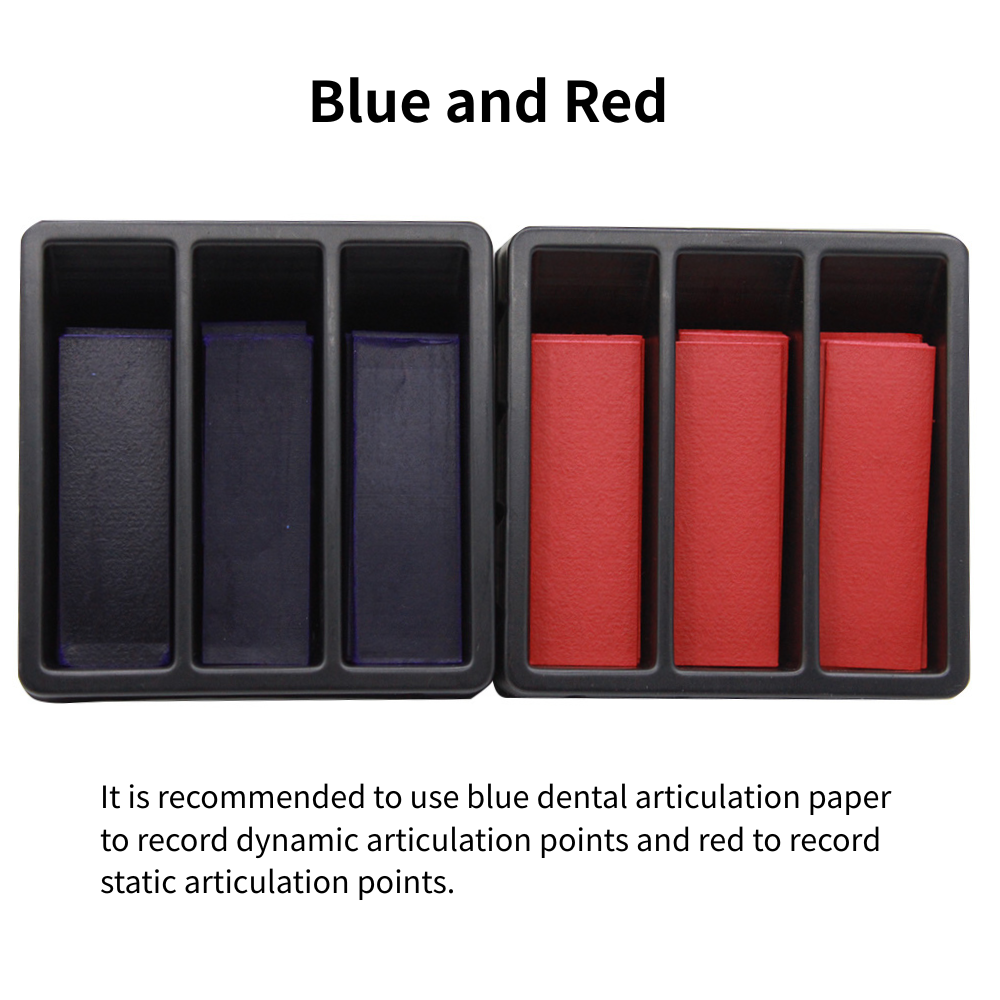 300 Sheet/Box Dental Articulating Paper Strips Red/Blue Dental Lab Instrument Teeth Whitening as Dentist Tools 55*18mm Dental Bite Paper
