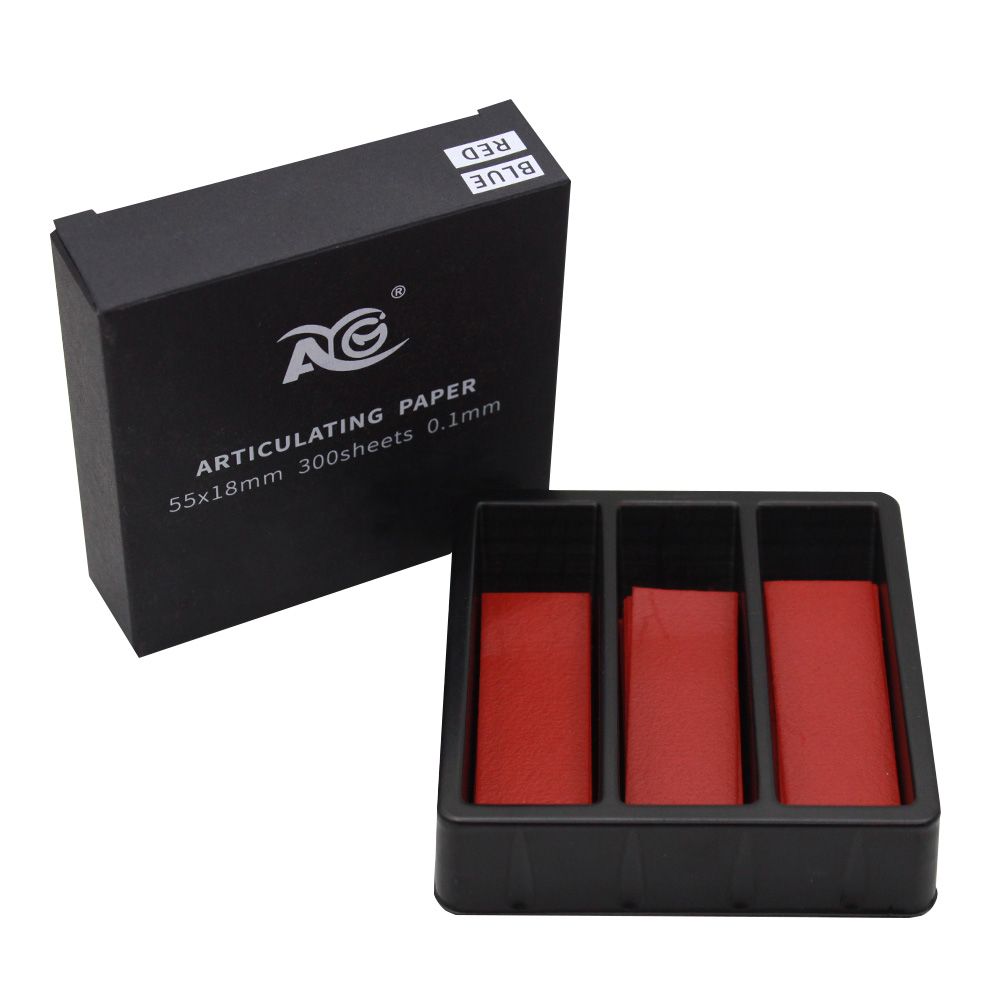 300 Sheet/Box Dental Articulating Paper Strips Red/Blue Dental Lab Instrument Teeth Whitening as Dentist Tools 55*18mm Dental Bite Paper