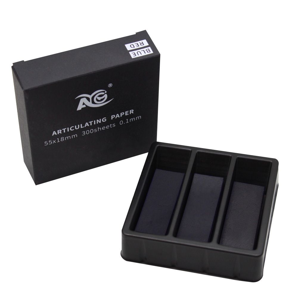 300 Sheet/Box Dental Articulating Paper Strips Red/Blue Dental Lab Instrument Teeth Whitening as Dentist Tools 55*18mm Dental Bite Paper