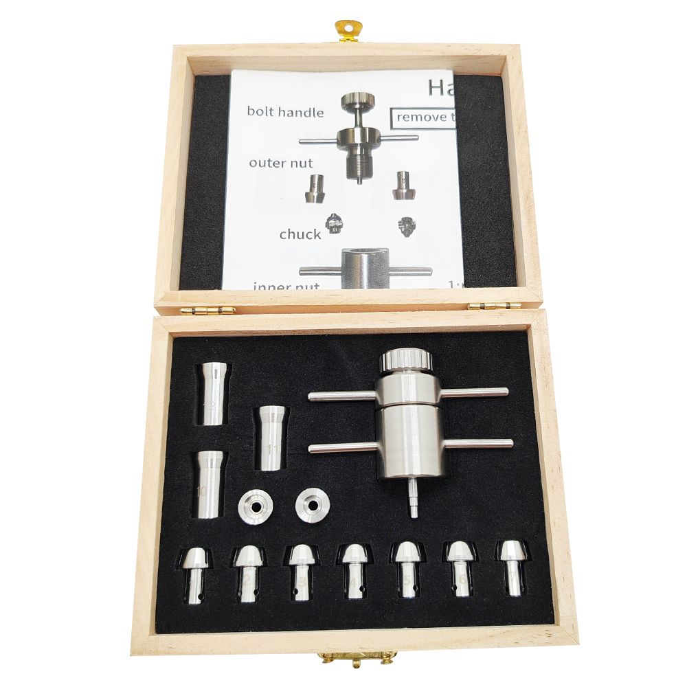 Universal Repair Kit for Dental High-Speed Handpieces: Core Repair, Disassembly, and Assembly; High-Precision Bearings; Stainless Steel Wooden Case Set; Bearings Disassembly and Installation Tools for