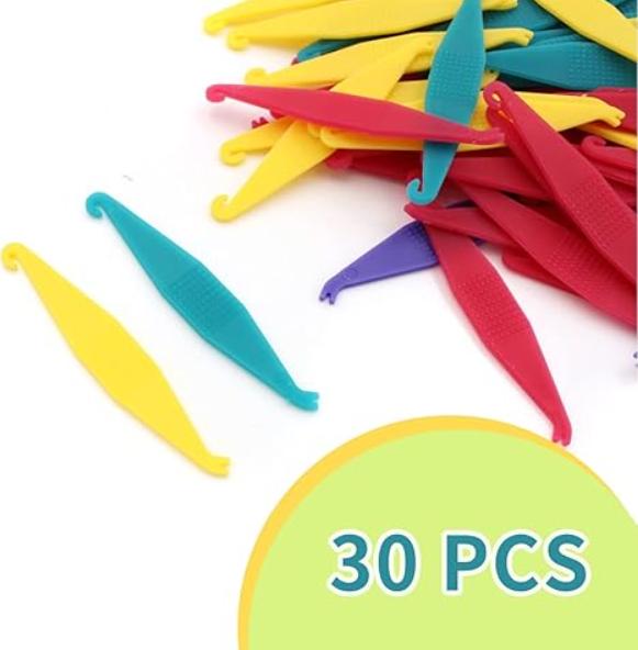 Orthodontic rubber bands, hooks for braces, traction hooks, corner hooks, hook placement instruments, dental rubber band hooks, 100-pack fish-shaped traction hooks
