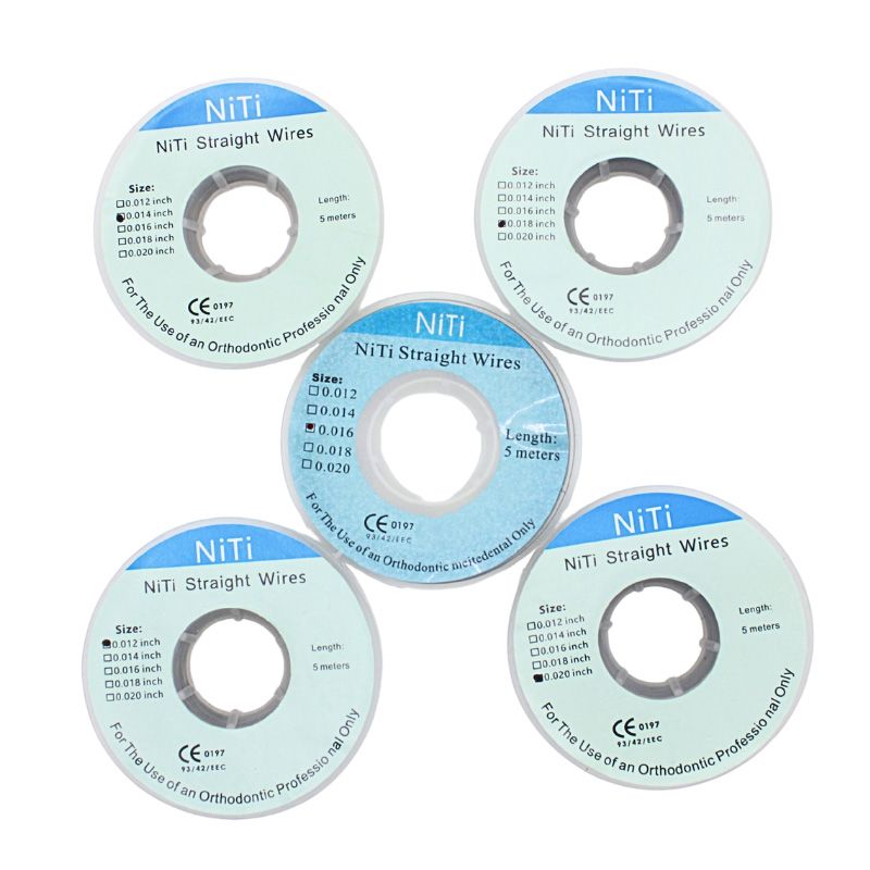 AG 1PCS Dental Niti Straight Wires Orthodontic Arches Archwires Teeth Braces 0.012/0.014/0.016/0.018/0.020inch Dentist Tools