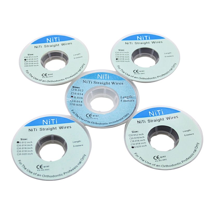AG 1PCS Dental Niti Straight Wires Orthodontic Arches Archwires Teeth Braces 0.012/0.014/0.016/0.018/0.020inch Dentist Tools