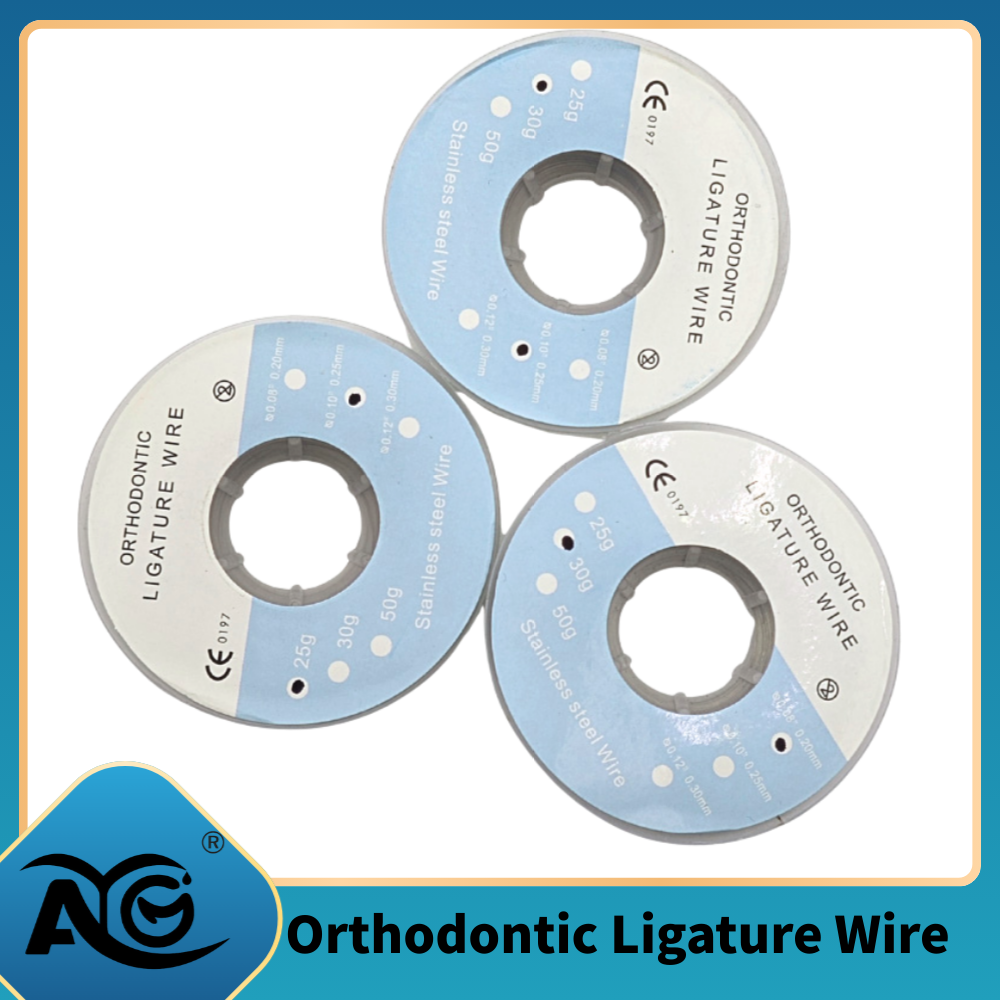 1Pcs AG 25g/30g Dental Orthodontic Ligature Wire Stainless Steel Round 0.2/0.25/0.3mm Retainer Wire for Teeth Braces Arch Wires