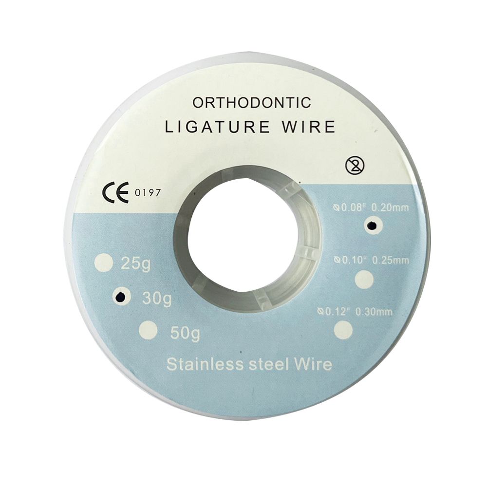 1Pcs AG 25g/30g Dental Orthodontic Ligature Wire Stainless Steel Round 0.2/0.25/0.3mm Retainer Wire for Teeth Braces Arch Wires