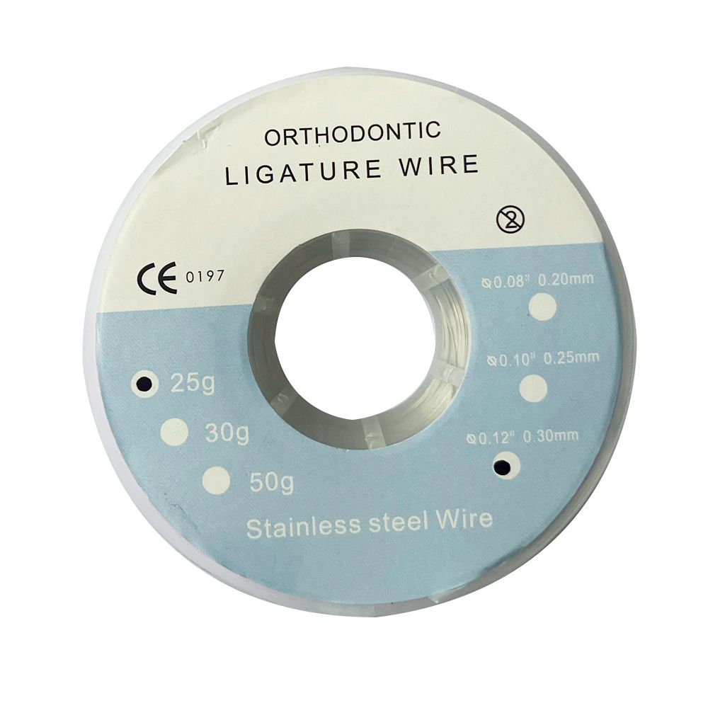 1Pcs AG 25g/30g Dental Orthodontic Ligature Wire Stainless Steel Round 0.2/0.25/0.3mm Retainer Wire for Teeth Braces Arch Wires