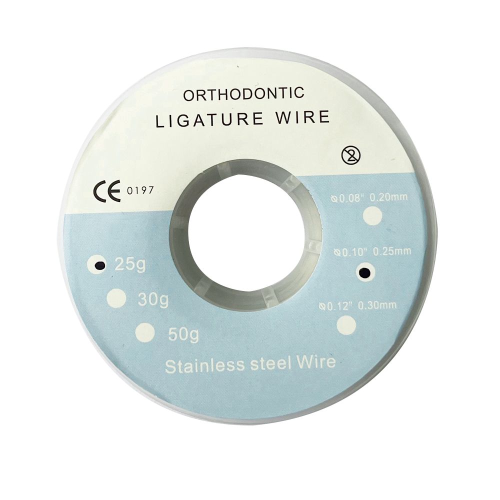 1Pcs AG 25g/30g Dental Orthodontic Ligature Wire Stainless Steel Round 0.2/0.25/0.3mm Retainer Wire for Teeth Braces Arch Wires