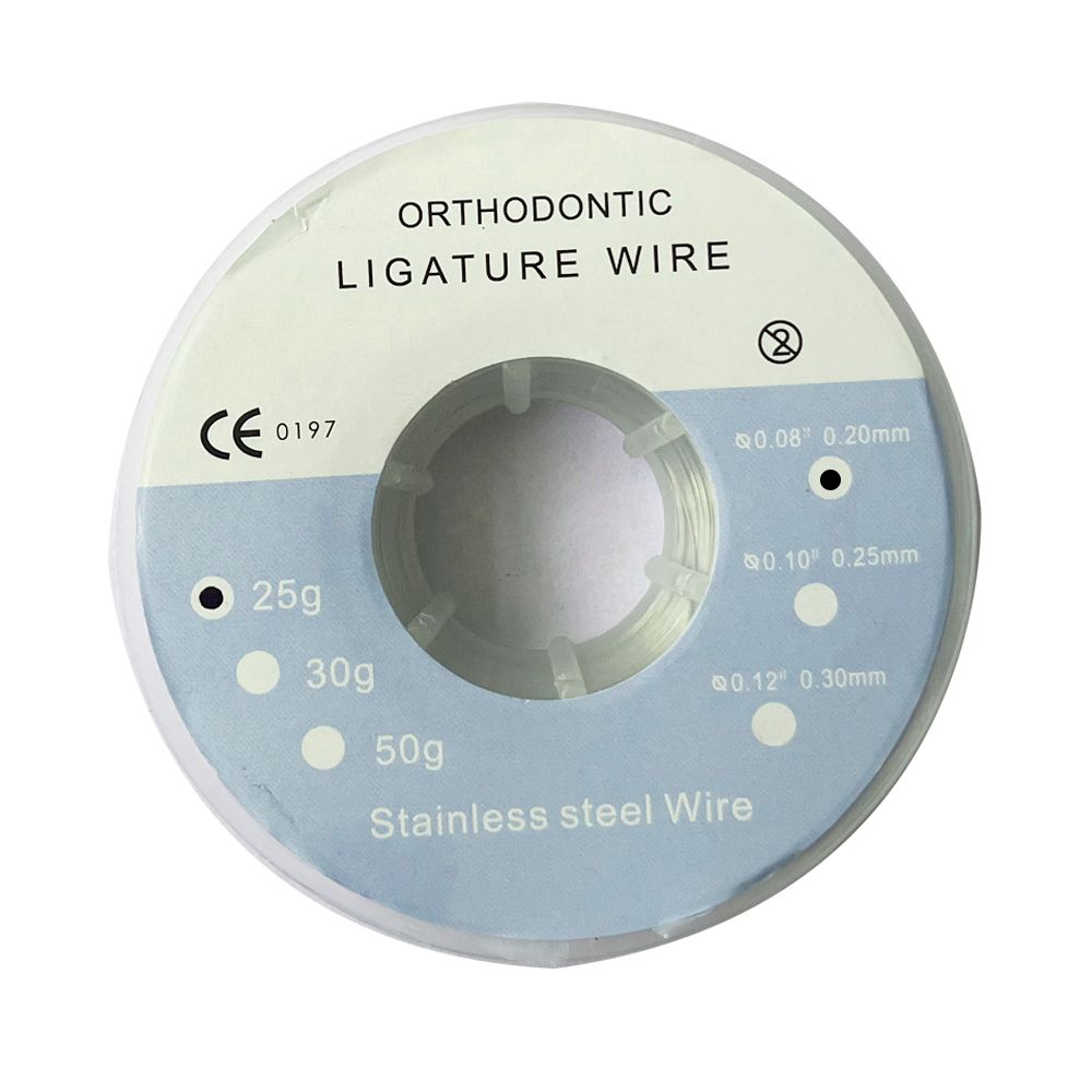 1Pcs AG 25g/30g Dental Orthodontic Ligature Wire Stainless Steel Round 0.2/0.25/0.3mm Retainer Wire for Teeth Braces Arch Wires