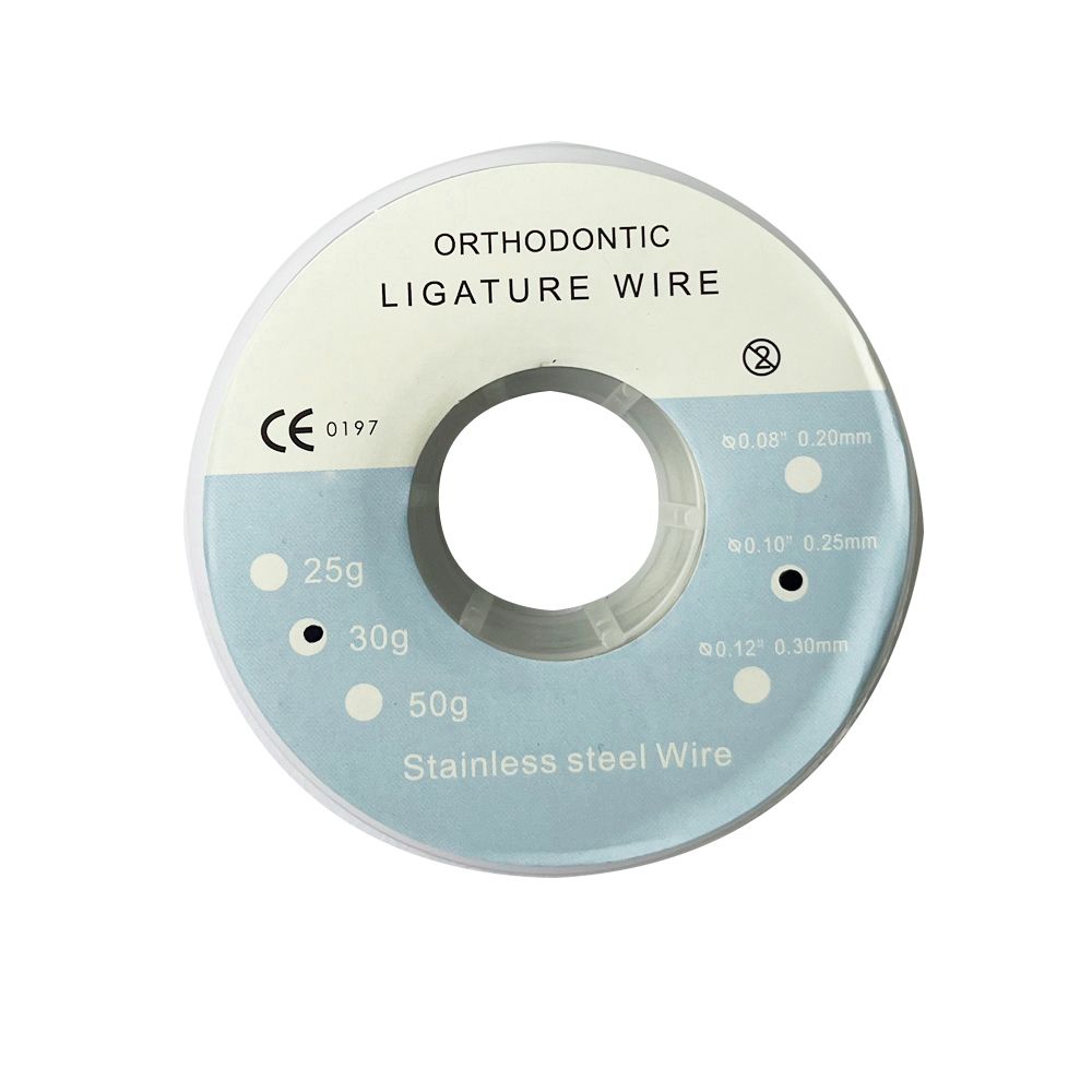1Pcs AG 25g/30g Dental Orthodontic Ligature Wire Stainless Steel Round 0.2/0.25/0.3mm Retainer Wire for Teeth Braces Arch Wires