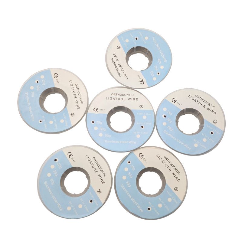 1Pcs AG 25g/30g Dental Orthodontic Ligature Wire Stainless Steel Round 0.2/0.25/0.3mm Retainer Wire for Teeth Braces Arch Wires