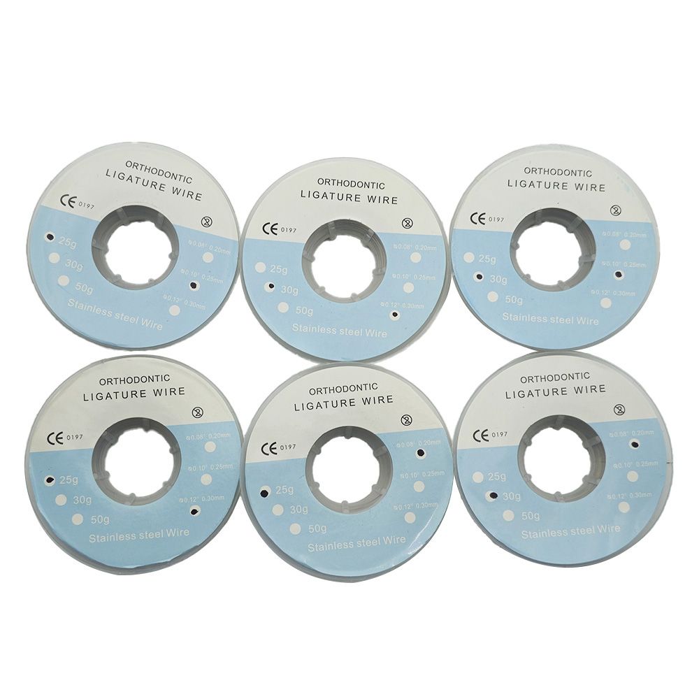 1Pcs AG 25g/30g Dental Orthodontic Ligature Wire Stainless Steel Round 0.2/0.25/0.3mm Retainer Wire for Teeth Braces Arch Wires