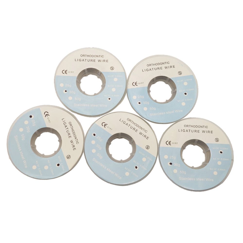 1Pcs AG 25g/30g Dental Orthodontic Ligature Wire Stainless Steel Round 0.2/0.25/0.3mm Retainer Wire for Teeth Braces Arch Wires