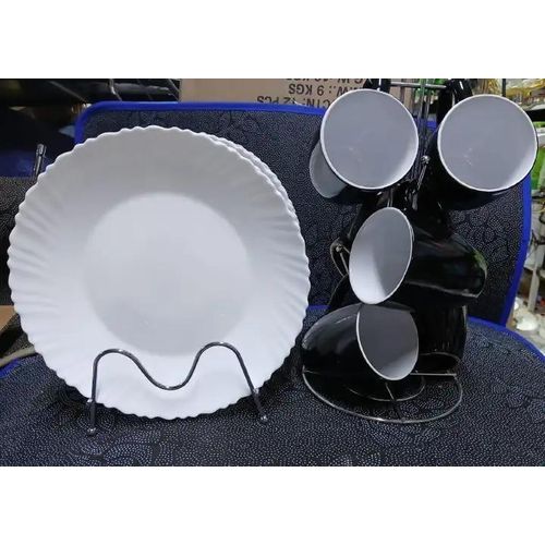 🦋Ceramic Mugs 6pcs Plates 6pcs Modern Dinner Set for Stylish Homes – Durable, Elegant, and Perfect for Serving Tea, Coffee, and Meals for Family or Guests🎀Premium Ceramic Quality – Strong, durable,
